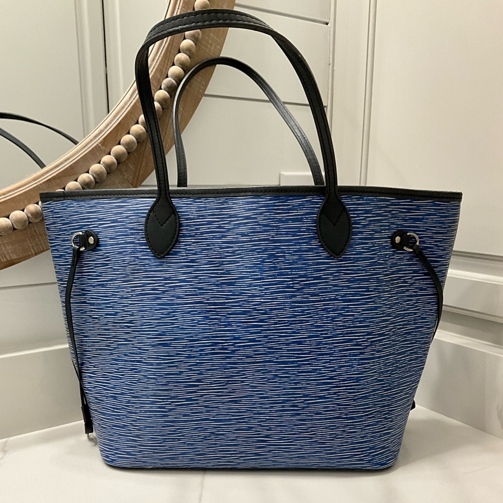Louis Vuitton Epi Denim Color MM Neverfull With Dustbag
